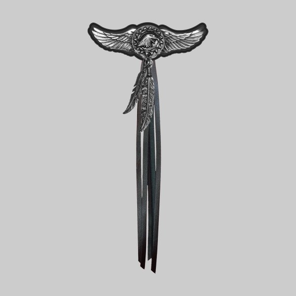 Eagle wings, feathers and fringes – black washer, black fringes