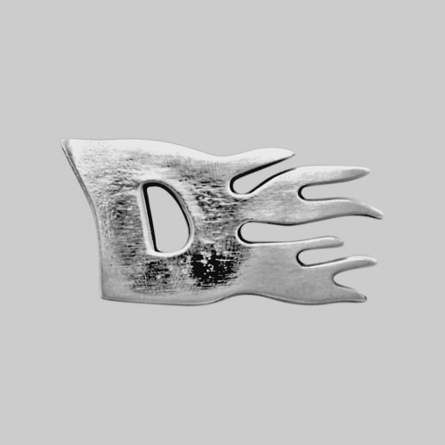 D flamme – motif à riveter en étain