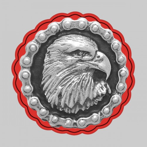 Eagle chain – on a red leather washer