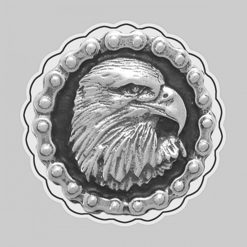 Adler Kette – auf weißer Lederscheibe